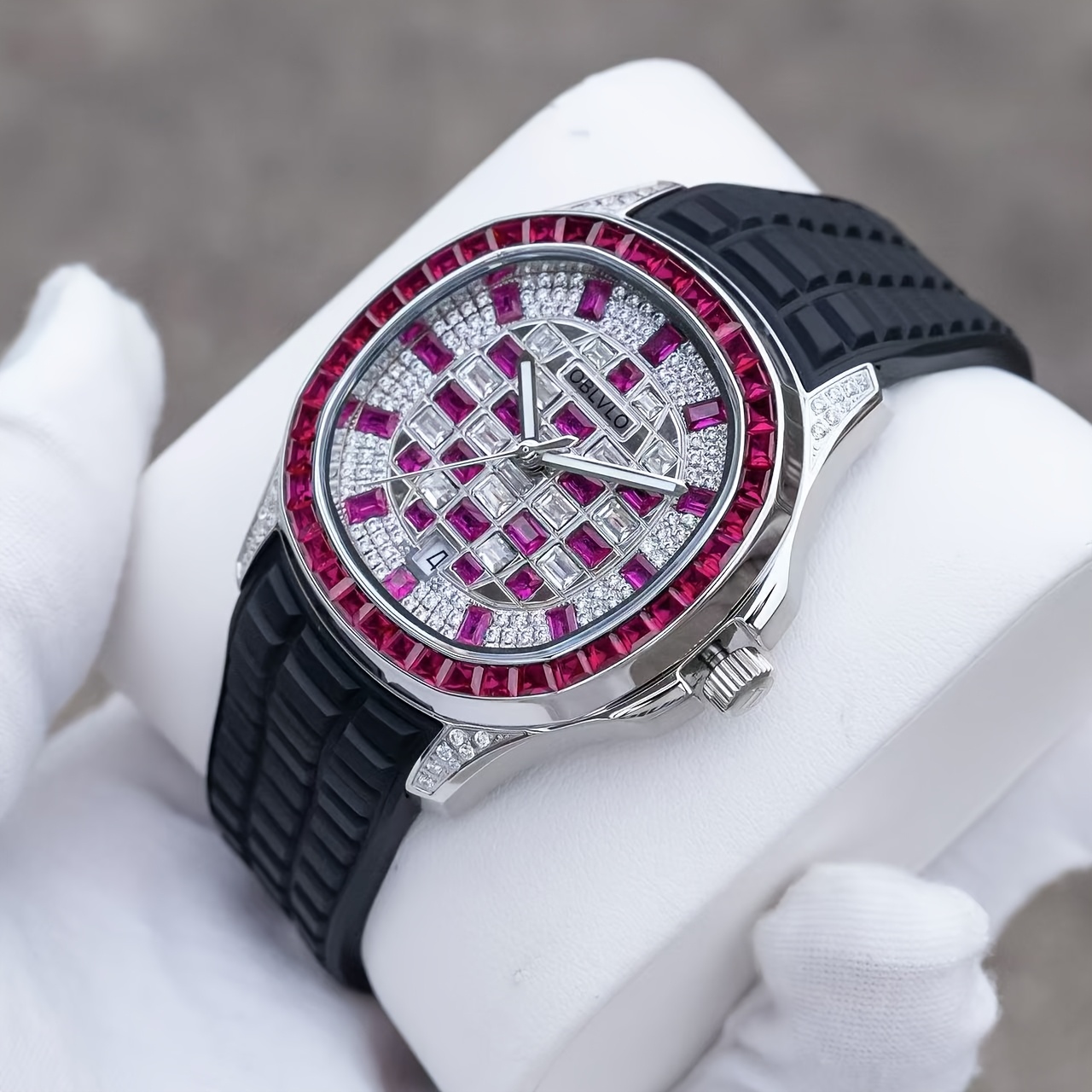 Oblvlo Men's Mechanical Watch, Fully Automatic Luminous Business Wristwatch, Gentleman Series Men's Watch