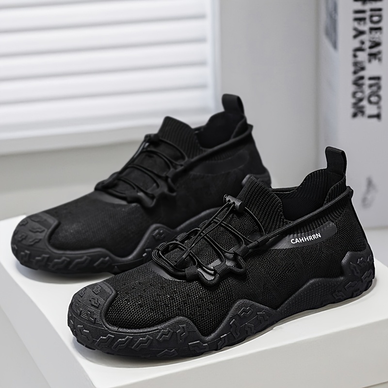 Sneakers, New Summer Men's Breathable Knit Mesh Sock Shoes, Outdoor Sports Hiking Running Shoes, Thick-Soled Wear-Resistant Sneakers for Daily Commuting, Low-Top Trendy Sports Shoes
