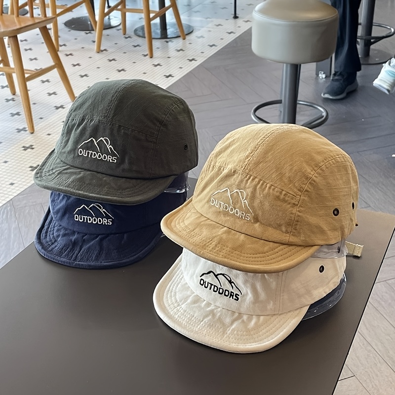 Croogo Soft Short Brim Baseball Cap - 5 Panel Flat Brim Hat For Everyday Comfort