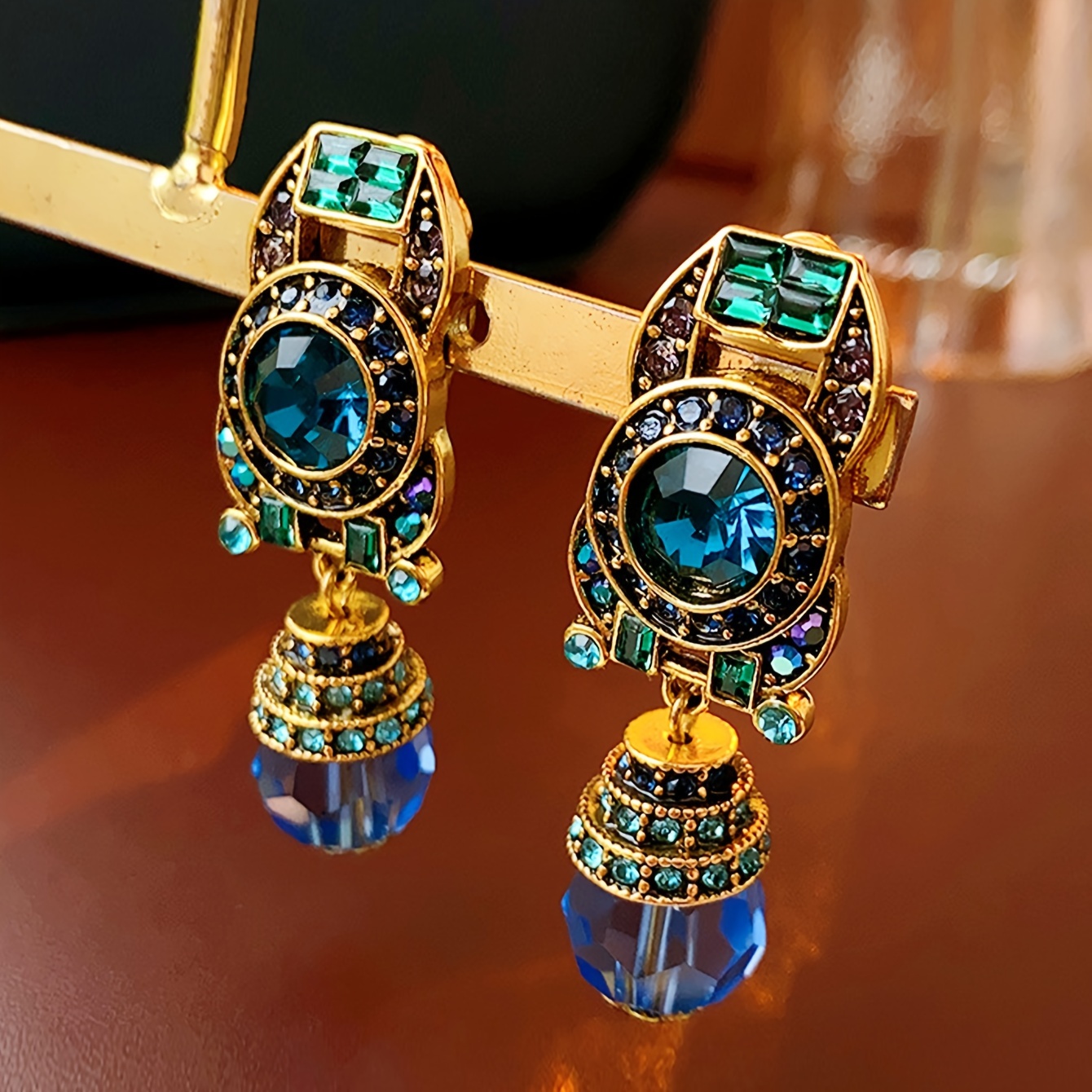 

Elegant & Sexy Style Gold-plated Dangle Earrings, 1 Pair Vintage Dangle Earrings For Women, Perfect For Daily Wear & Gift Jewelry