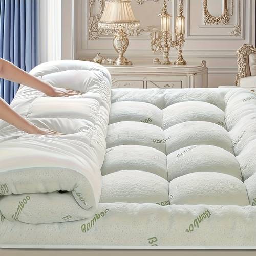 premium viscose made from topper quilted fitted extra thick mattress pad pillow top mattress cover with deep pocket up to 21 inches
