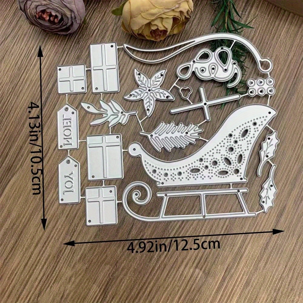 TEMU Creative Pattern Metal Cutting Die, Diy Scrapbook Album Die-cut For Greeting Cards, Handmade Cards, Home Decor, Holiday Wishes, Photo Gifts,