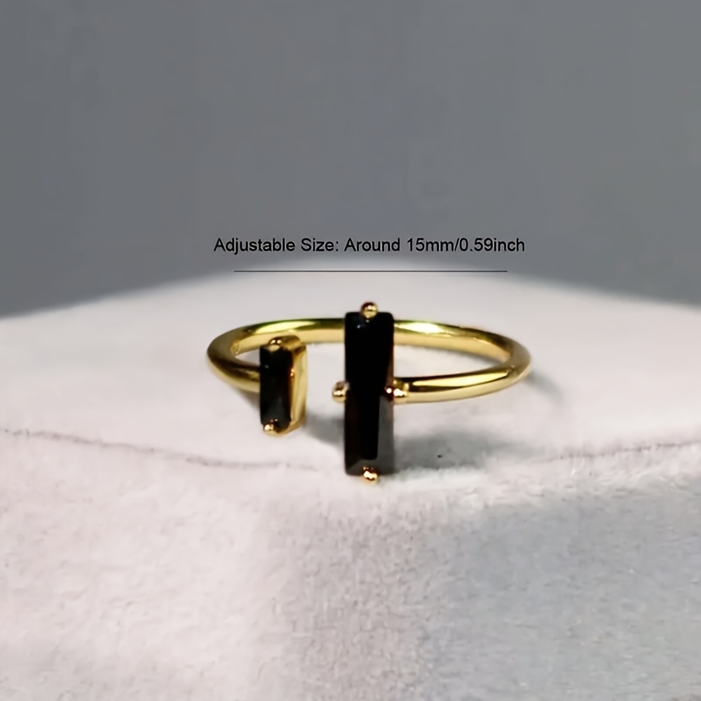 Natural Stone Agate Open Ring Minimalist Retro Ring