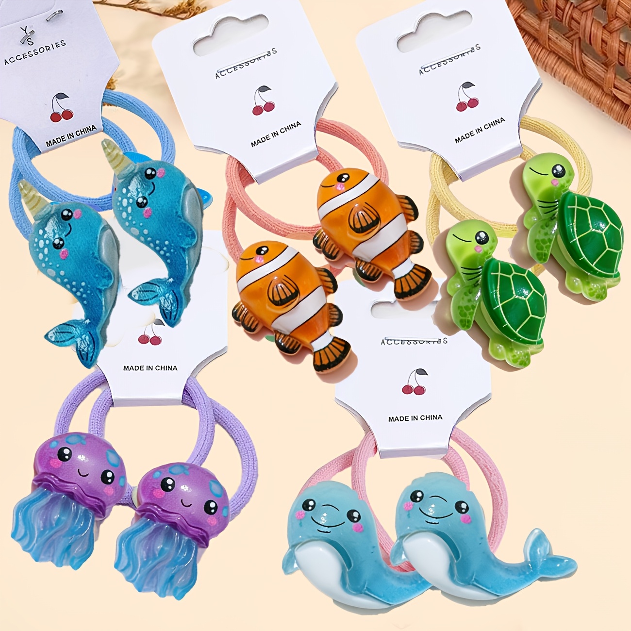 TEMU 10pcs Pinces à Cheveux Élégantes d'Animaux - Chouchous Faciles, Élégants et Adorables pour Femmes, Parfaits pour les , les Vacances et