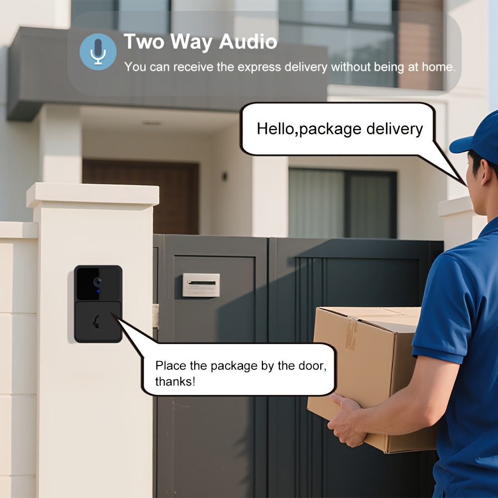 the x3  video doorbell features night vision usb rechargeable battery two way microphone and an   smart       colors for a secure monitoring solution Product details 6