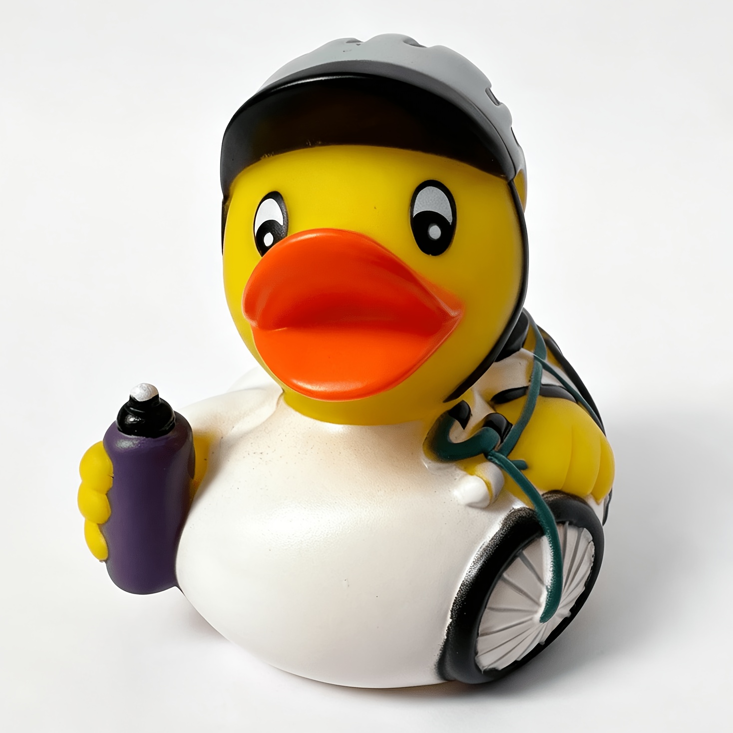 TEMU 1pc - Décoration de table canard sur le thème du cyclisme en PVC, grande taille. Convient pour décorer de bord des véhicules des passionnés ou