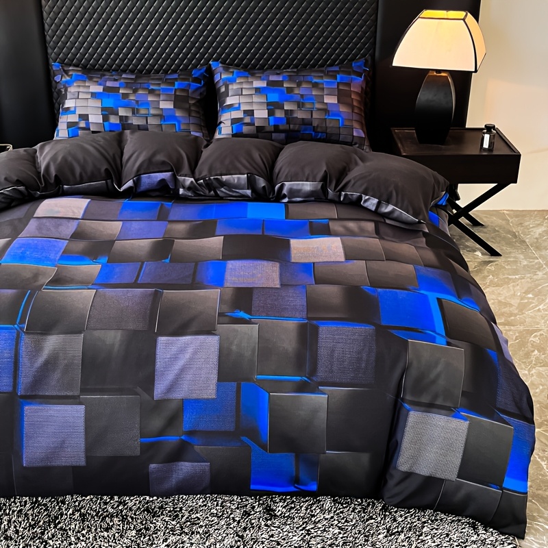 2 3pcs technological sense geometry duvet cover set cool 3  printing home bedding duvet cover for bedroom   1 duvet cover 1 2 pillowcase no core details 8