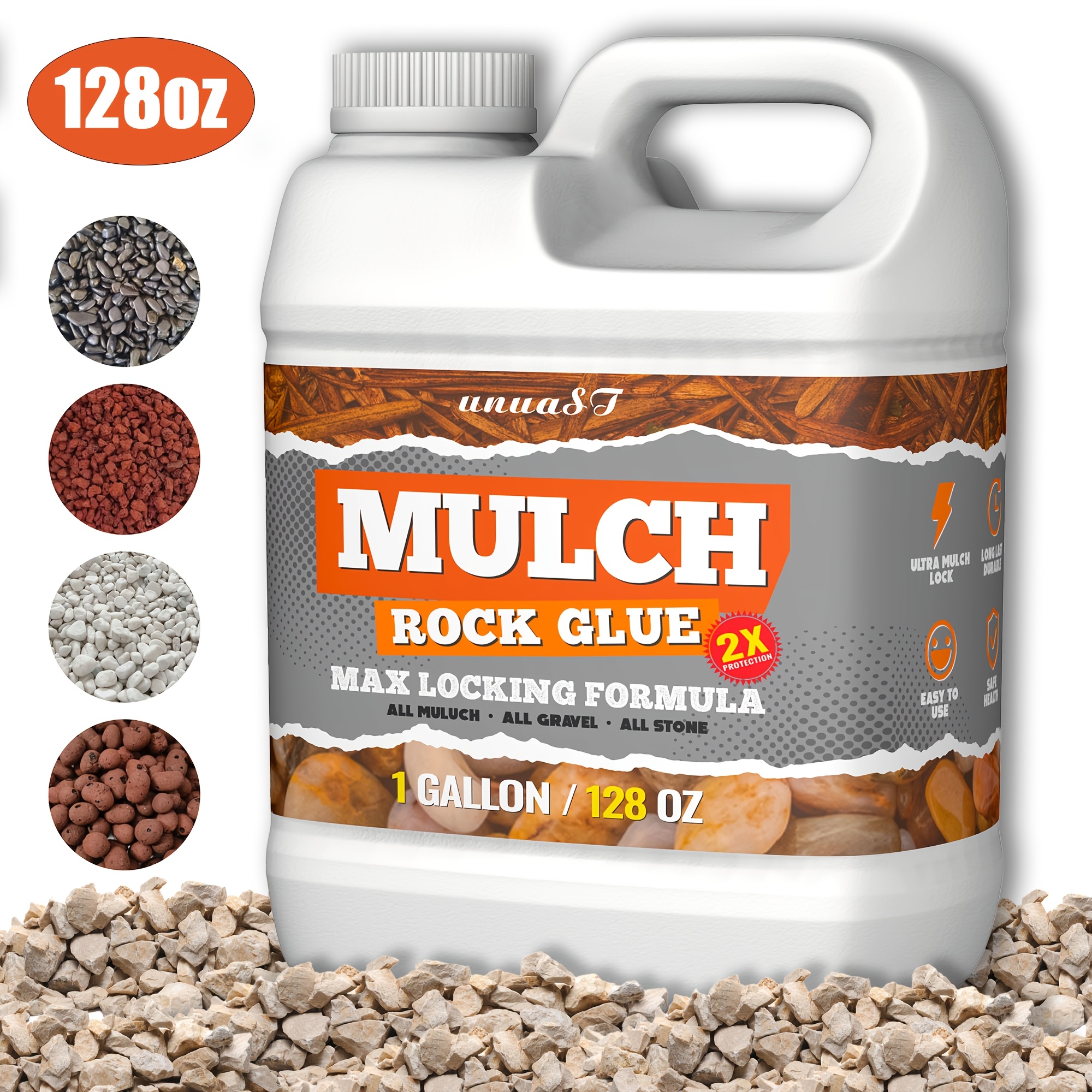 Temu – TEMU 144oz Mulch Glue For Landscaping, Non-toxic, Strong Mulch Gravel Glue, Rock Glue, Mulch Glue For, Mulch Glue Binder, And Pea Gravel ,