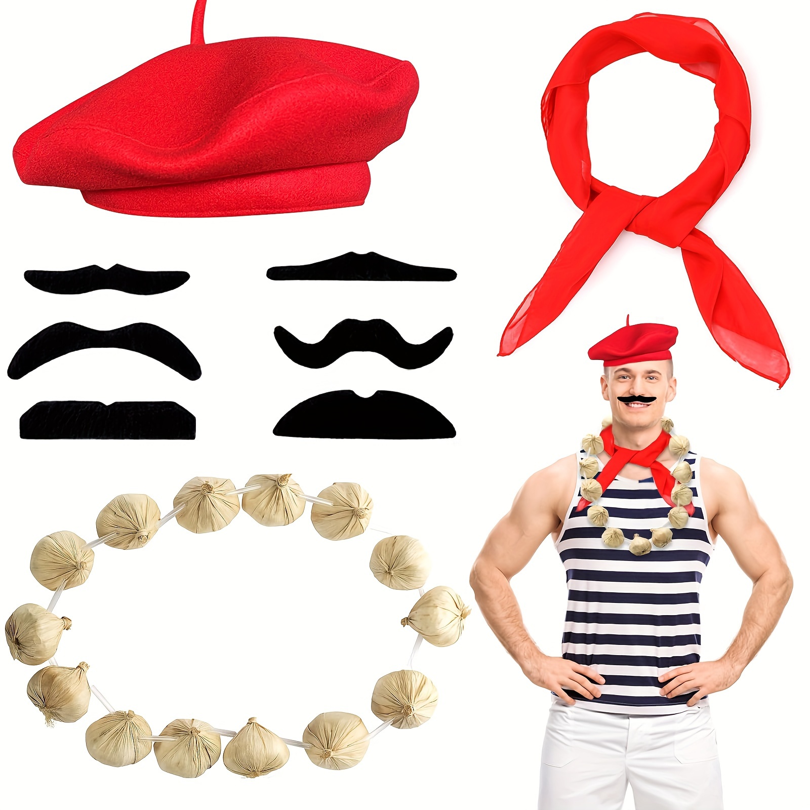 Stille Franse Mime Clown Claude Jongen Kostuum