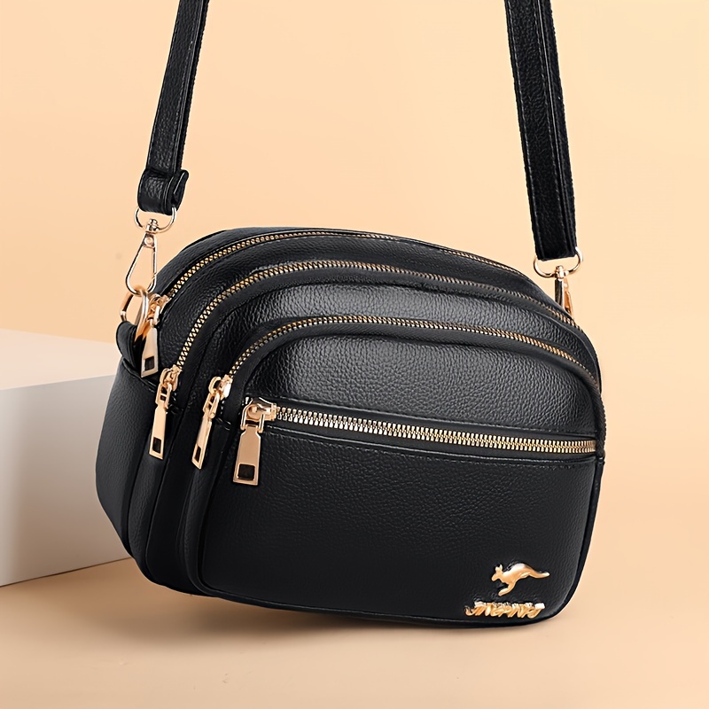 

Elegant Women's Crossbody Bag - , Shoulder Purse With Adjustable Strap, Zip Closure, Leather, Crossbody Purse