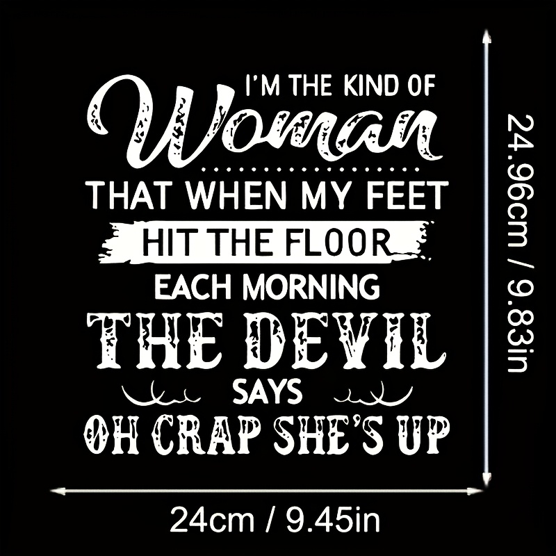 TEMU 6pcs Durable Washable Iron-on Transfers, Mixed-color Cartoon-themed Images With Inspirational Quotes For Women, Vinyl Prints, Heat Transfer