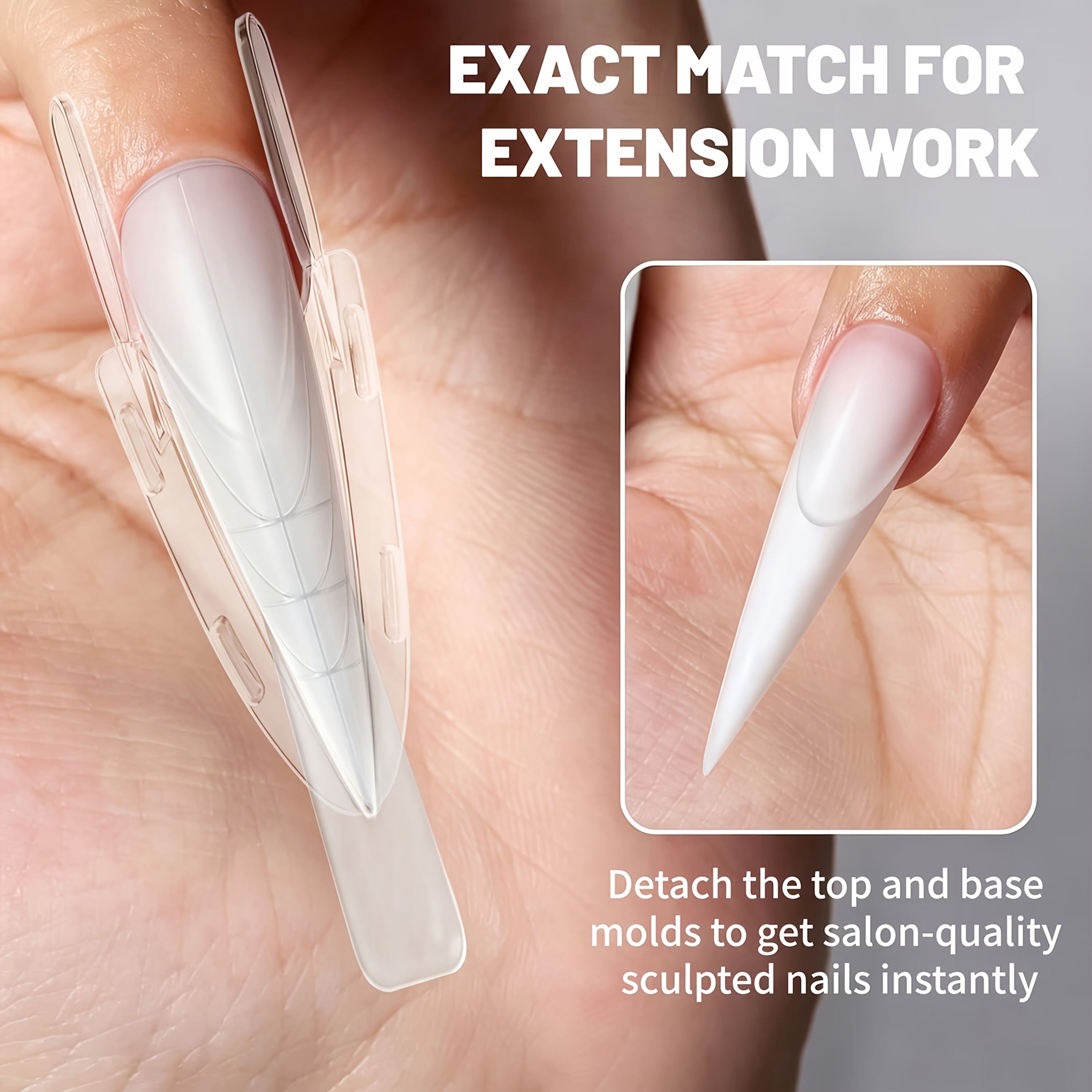 120pcs Rocket Sandwich Short Square Nail Tool for Lengthening
