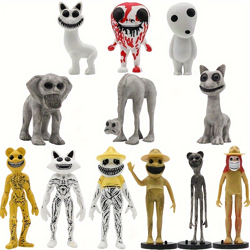 

8-piece Creepy Character Figure Set, Novelty Pvc Animal & Monster Model Toys, Collectible Decorative Game Dolls, Ideal For Birthday & Christmas Gifts, Creative Holiday Presents For Ages 14+