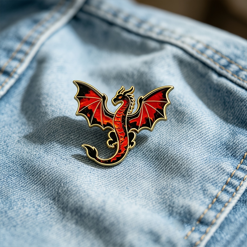 TEMU Broche de Esmalte Azul Pin Broches Decorativos de Moda Adornos Solapa Bolso Insignias Joyería Regalos