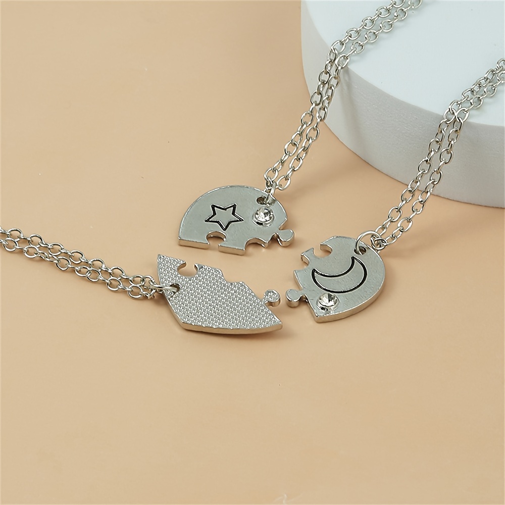 sun moon pendant necklace women best friend Temu Oman