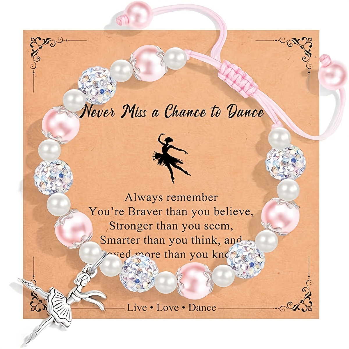Dancing Adjustable Bracelet, Dance Ladies Gift, Ballerina Ballet Bracelet, Daughter Niece Friend Dance Team Gift Bracelet