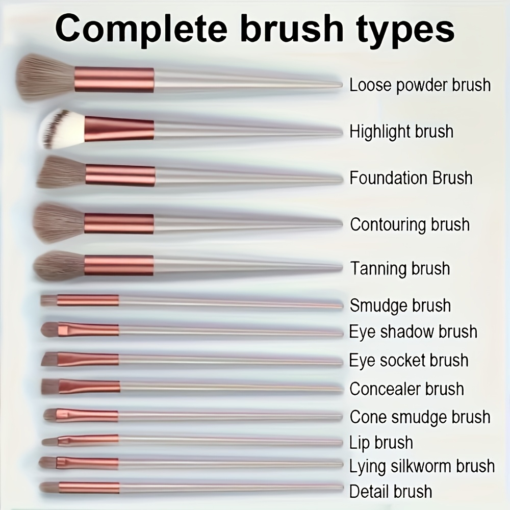 13  makeup brush set soft   ethically made brushes for eye shadow foundation bb cream concealer blush powder and blending   womens   routine Product details 4