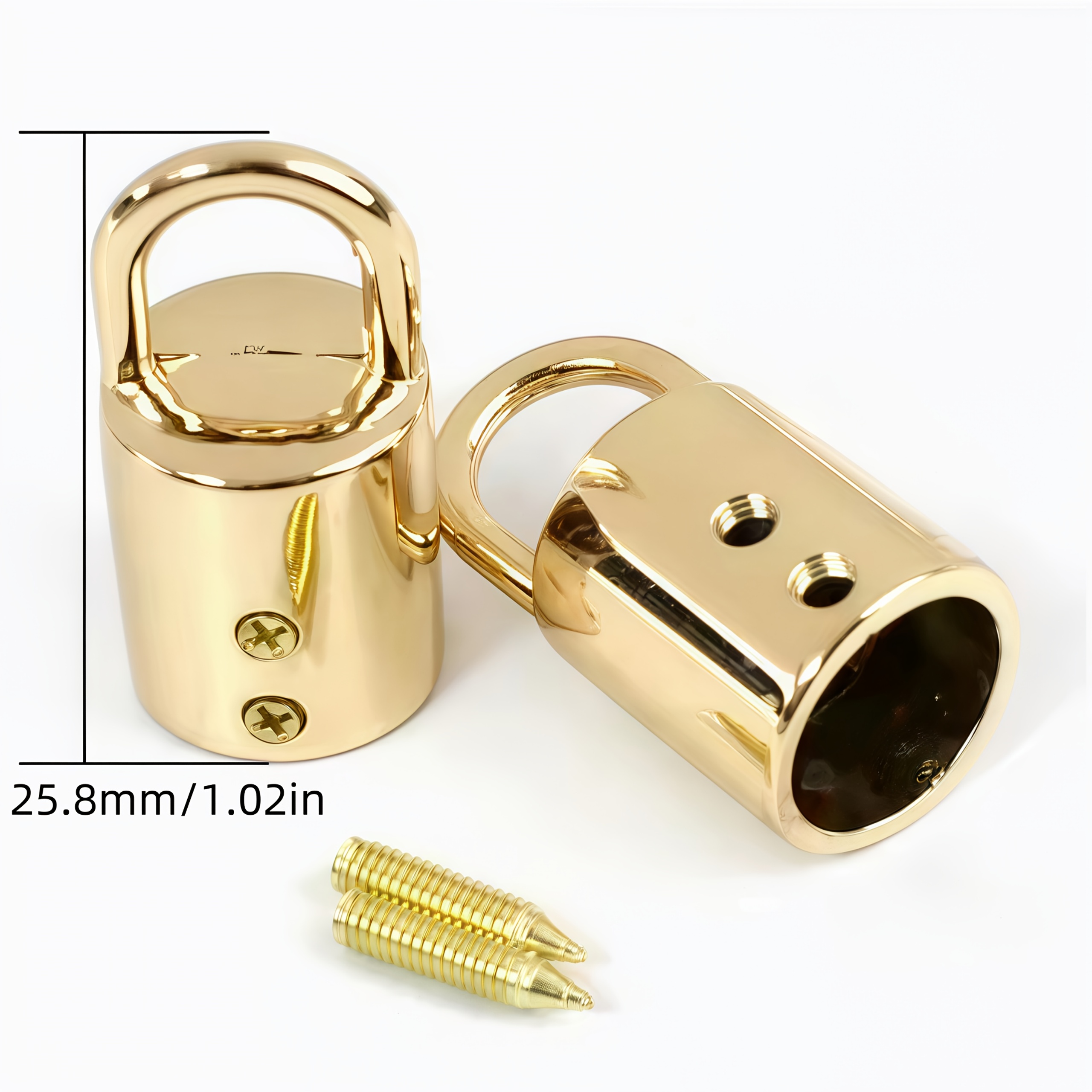 Image of Set Of 5 Multicolor Heavy Duty Alloy Tassel Key Buckles, Lanyard Strap Stoppers For Bag Wallets And Handbags, Wallet Making, Diy Wallet Making