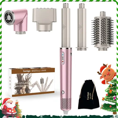 hair dryer brush detachable 5 in 1 air styling drying hot air brush set for fast drying curling volumizing smoothing styling hair styler oval brush concentrator mothers day gift