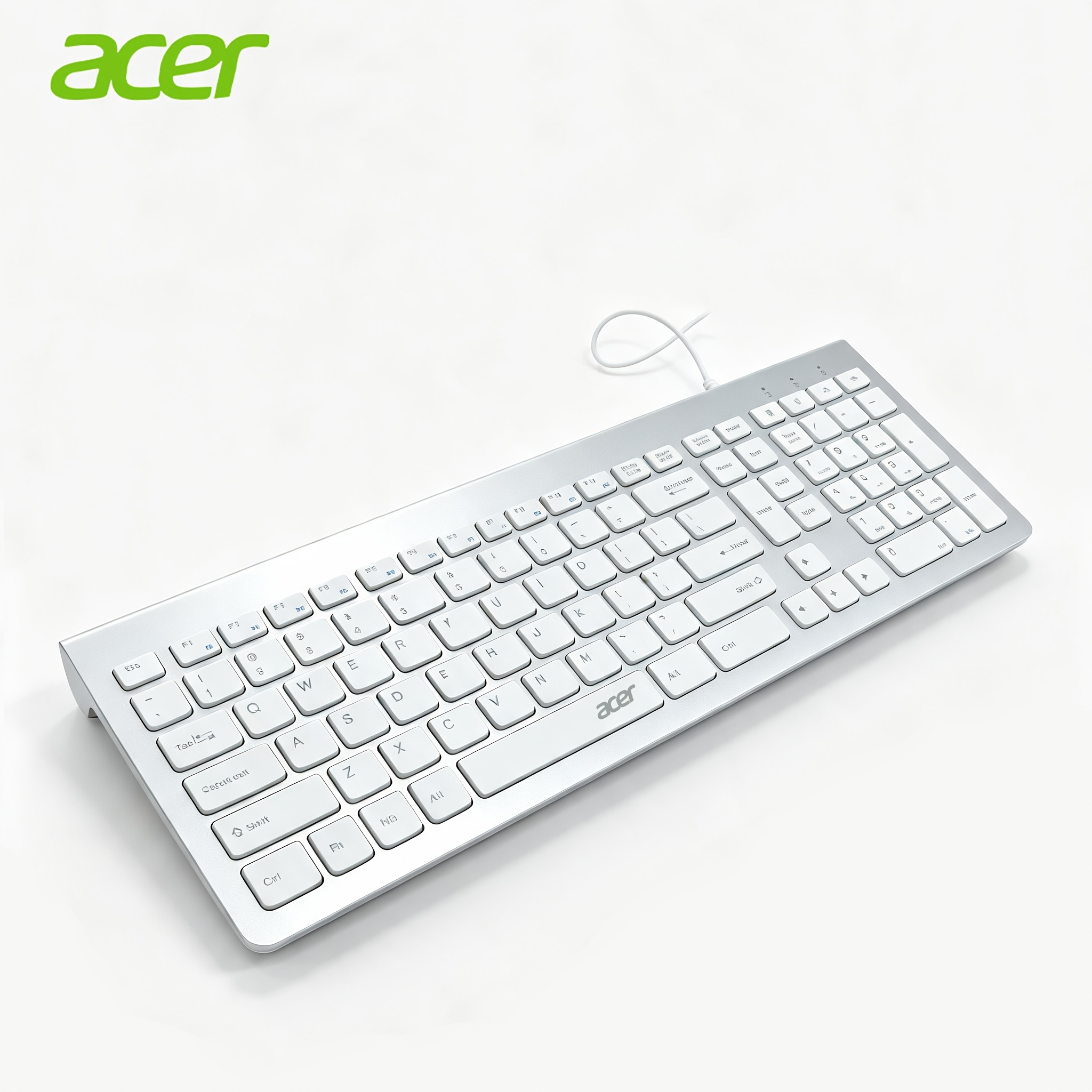 TEMU Acer Wired Keyboard With 108-key Layout, Featuring Strong Rebound And Comfortable Keycap Touch. Convenient And Fast Usb Wired Connection