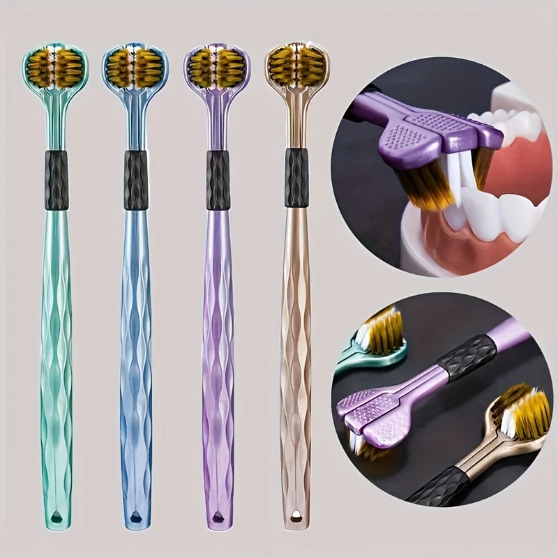 

2pcs/set Manual Toothbrush, Soft Nylon Brush Heads, For Adults