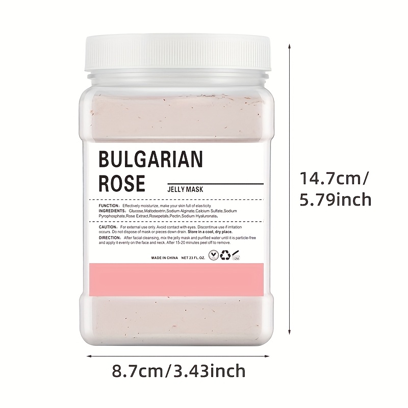 TEMU 650g Bulgarian Rose Jelly Mask Powder - Hydrating, Firming, And Cleansing With And Refreshing Fragrance - Gift