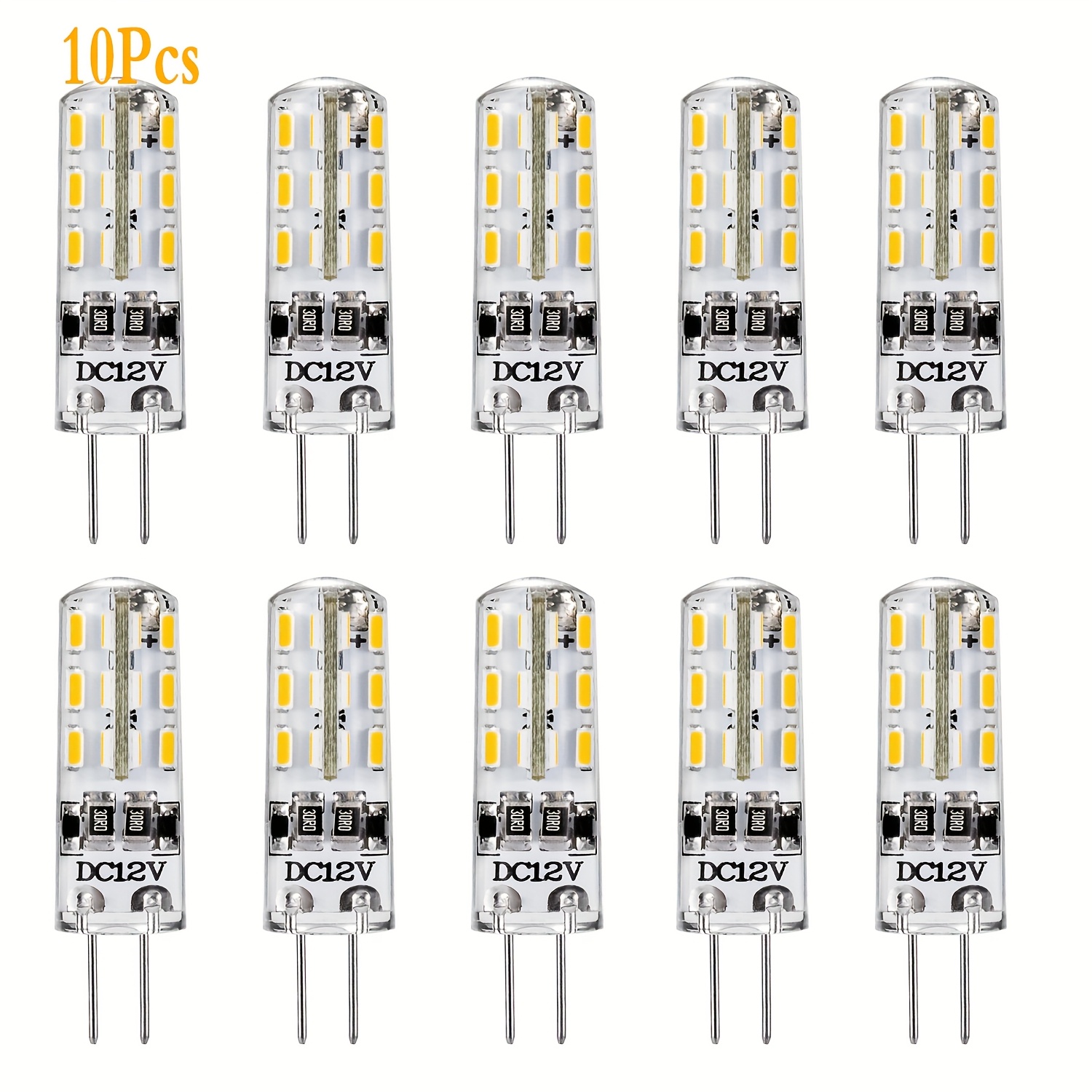 Image of G4 Led Bulb 1w Dc12v 24beads Warm White 2700k/ Cool White 6000k Suitable For Domestic Lighting: Hall Lamps, Bedroom Lamps 5pcs/10pcs
