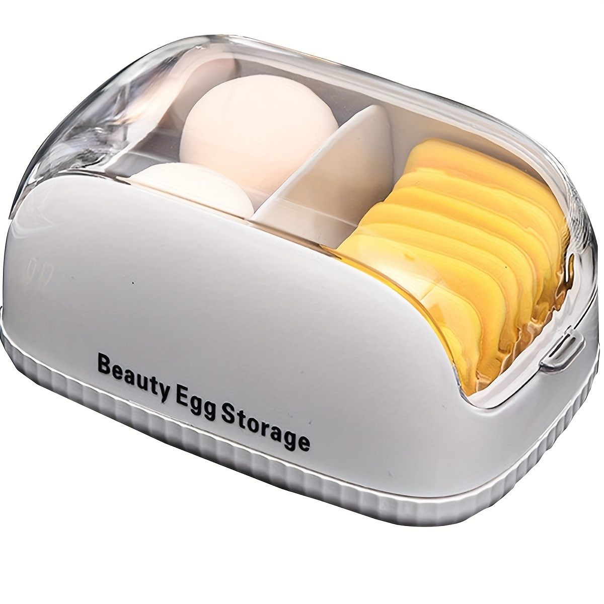 Image of 1 Pack Portable Dust-proof Beauty Sponge Storage Box, Portable Storage Stand, Multi-functional Storage Box, Organize Beauty Tools, Travel-, Suitable For Daily And Travel Use