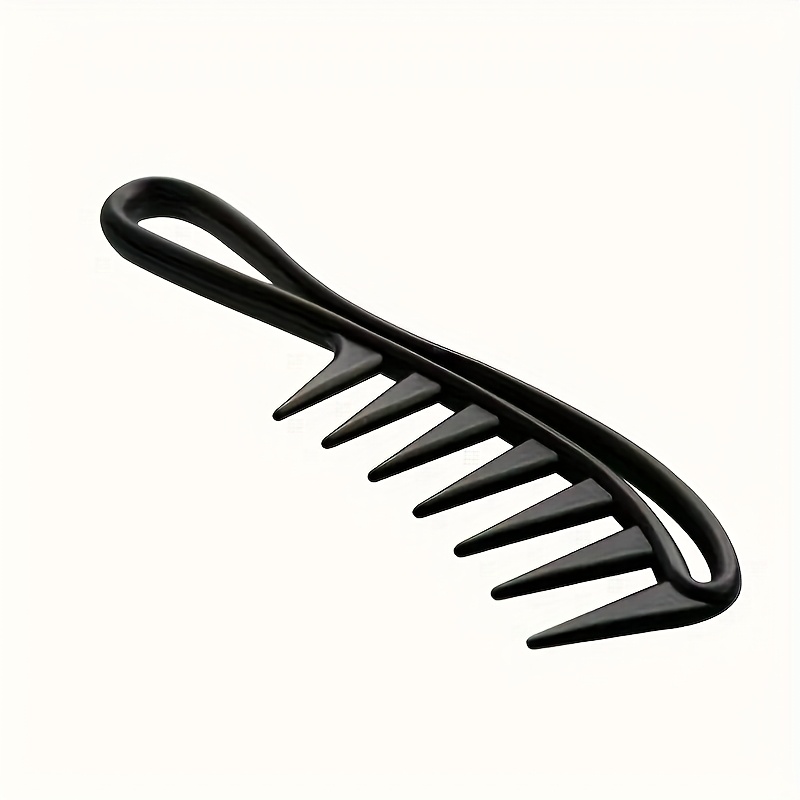1pc Large Anti-static Salon-grade Wide Tooth Plastic Comb, Ideal For Hair And Curly Hair Care, Healthy Grooming, Suitable For All Hair Types, Ergonomic Finishing Comb