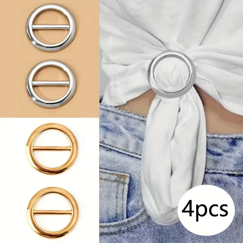 Stile Anello D'oro Sciarpa Di Seta Accessori Per Gioielli Sciarpa Con Fibbia Anello Clip Sciarpe Triciclo~p128682125 - Foto 12