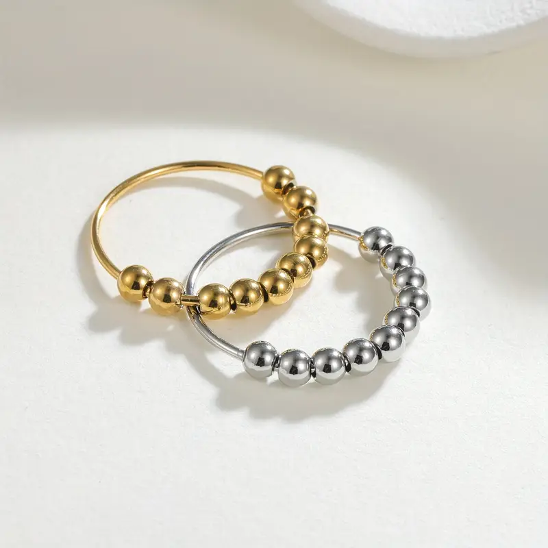 1pc of stainless steel rotatable decompression anxiety bead ring not easy to fade good wear style decompression suitable for daily wear or gift for men and women Product details 0