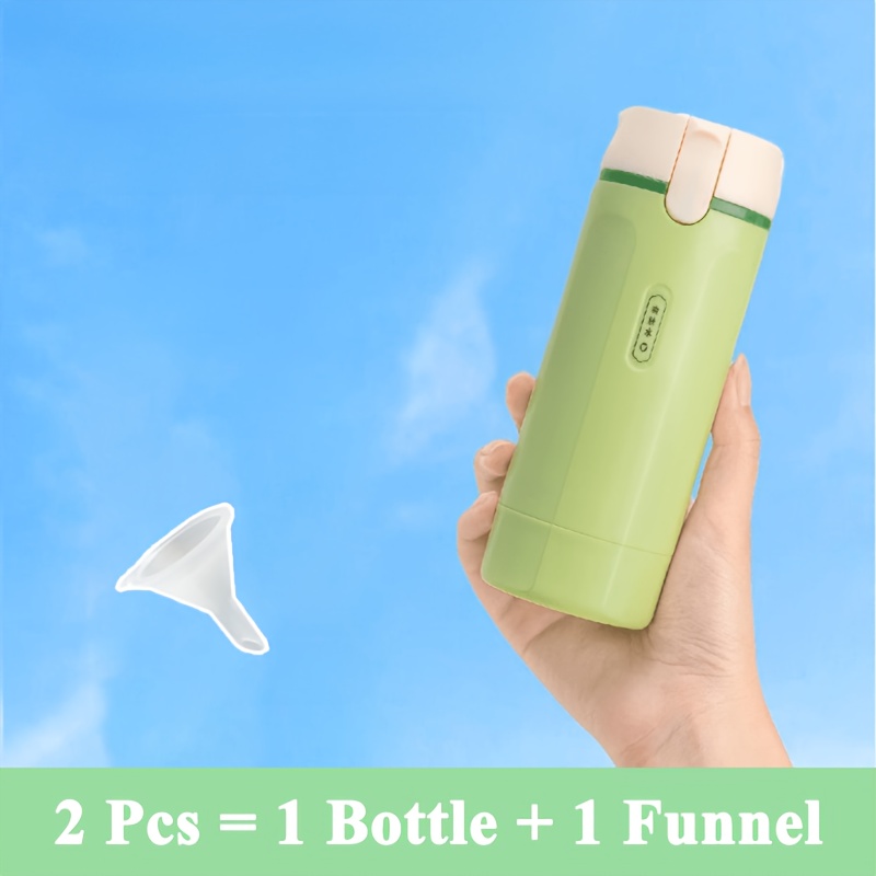 E-shop 2er-Set (Flasche und Trichter) Reise 4-in-1 Nachfüllbare Flaschen Reiseflasche Set Reise-Toilettenartikelbehälter Toilettenartikelbehälter