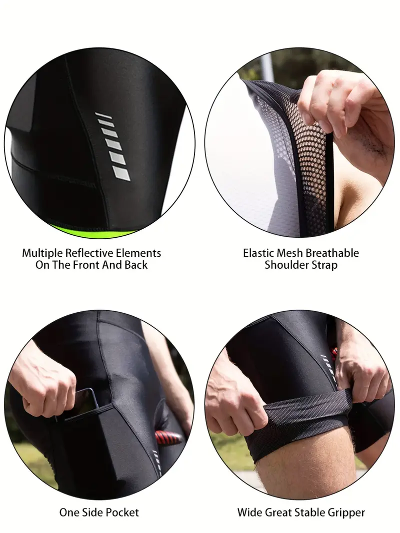 Short Cyclisme Homme INBIKE Avec Poches Latérales Et Rembourrage Gel - VTT Vélo Route YZ572