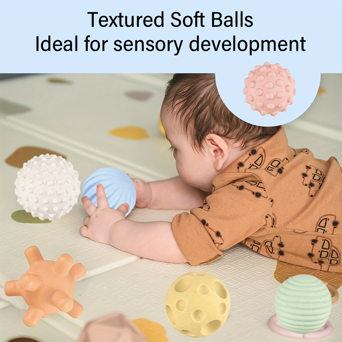 Textured Soft Balls Safe Squeeze Ball Easy to Grip Youngsters Bath Squeeze Massa