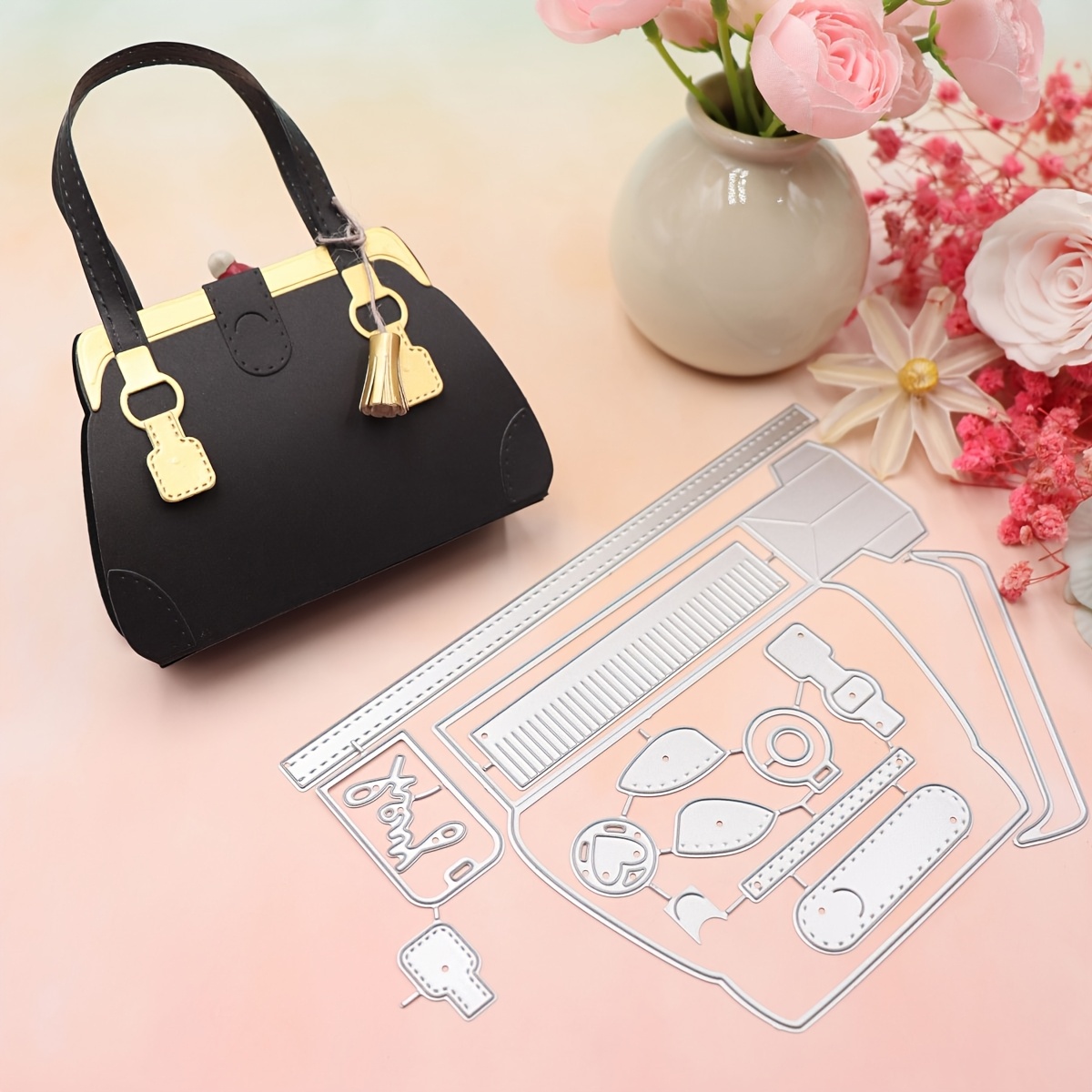 

1pc 2pcs Suitcase Handbag Cutting Knife Mold Candy Box Mold Cutting Diy Handmade Metal Cutting Mold Embossed Paper Card Album Craft Template Template