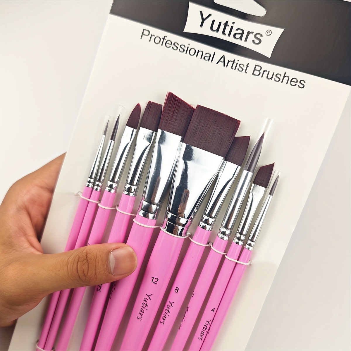 Image of 10pcs Professional Face And Body Painting Brush Set – Nylon Bristles Detailing, Blending & Nail Art – Ideal For Makeup Artists, Halloween And Christmas Parties
