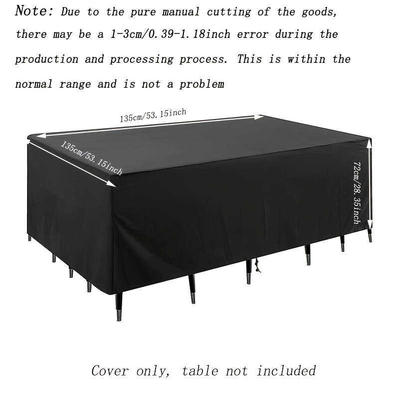 Outdoor Square 210d Oxford Cloth Sofa Cover For Garden Table And Chair Covers Starting At 1pc, Only Covers Sold, Tables And Chairs Not Included