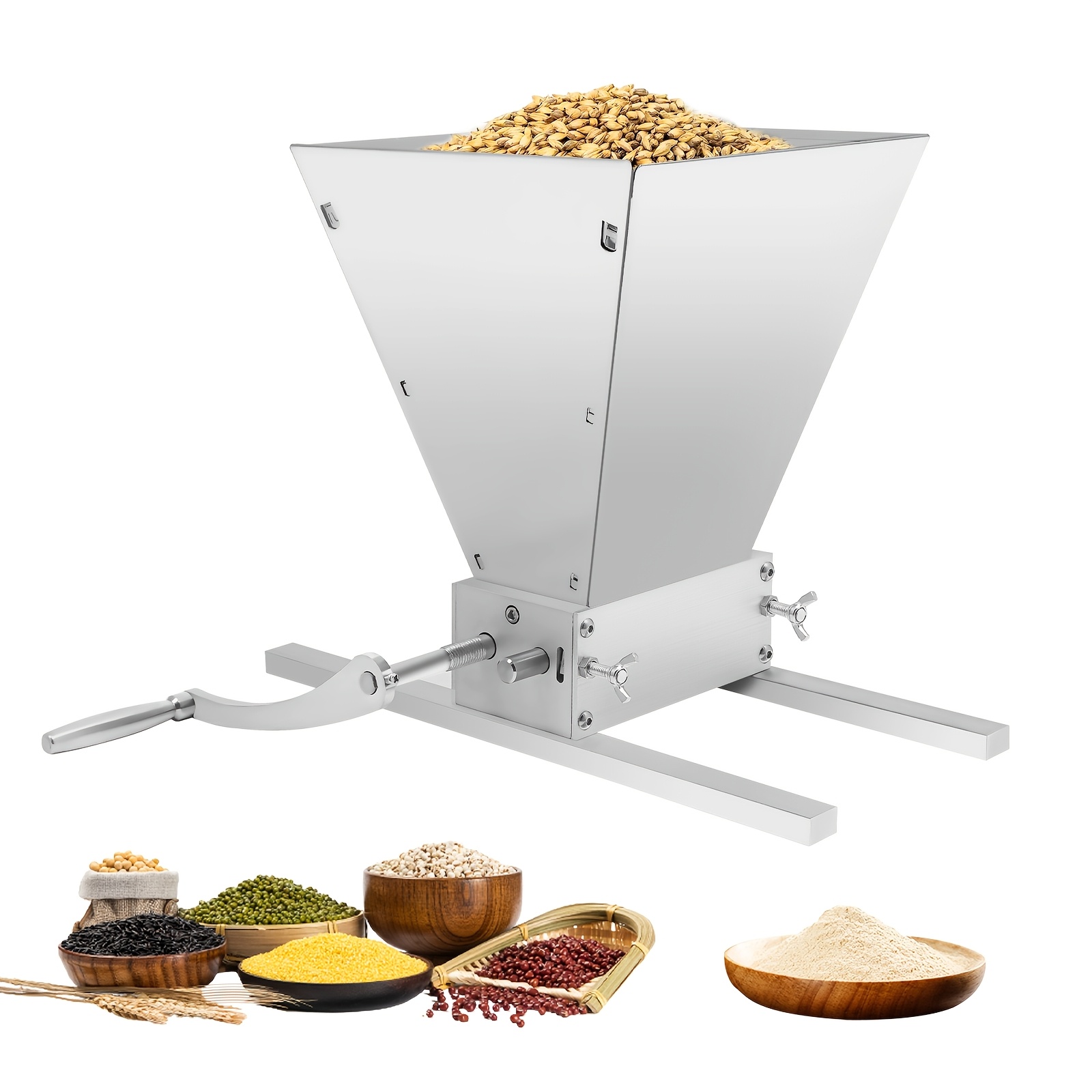 modern manual   grinder adjustable roller   4l 1 06gal   grinder suitable for milling   wheat