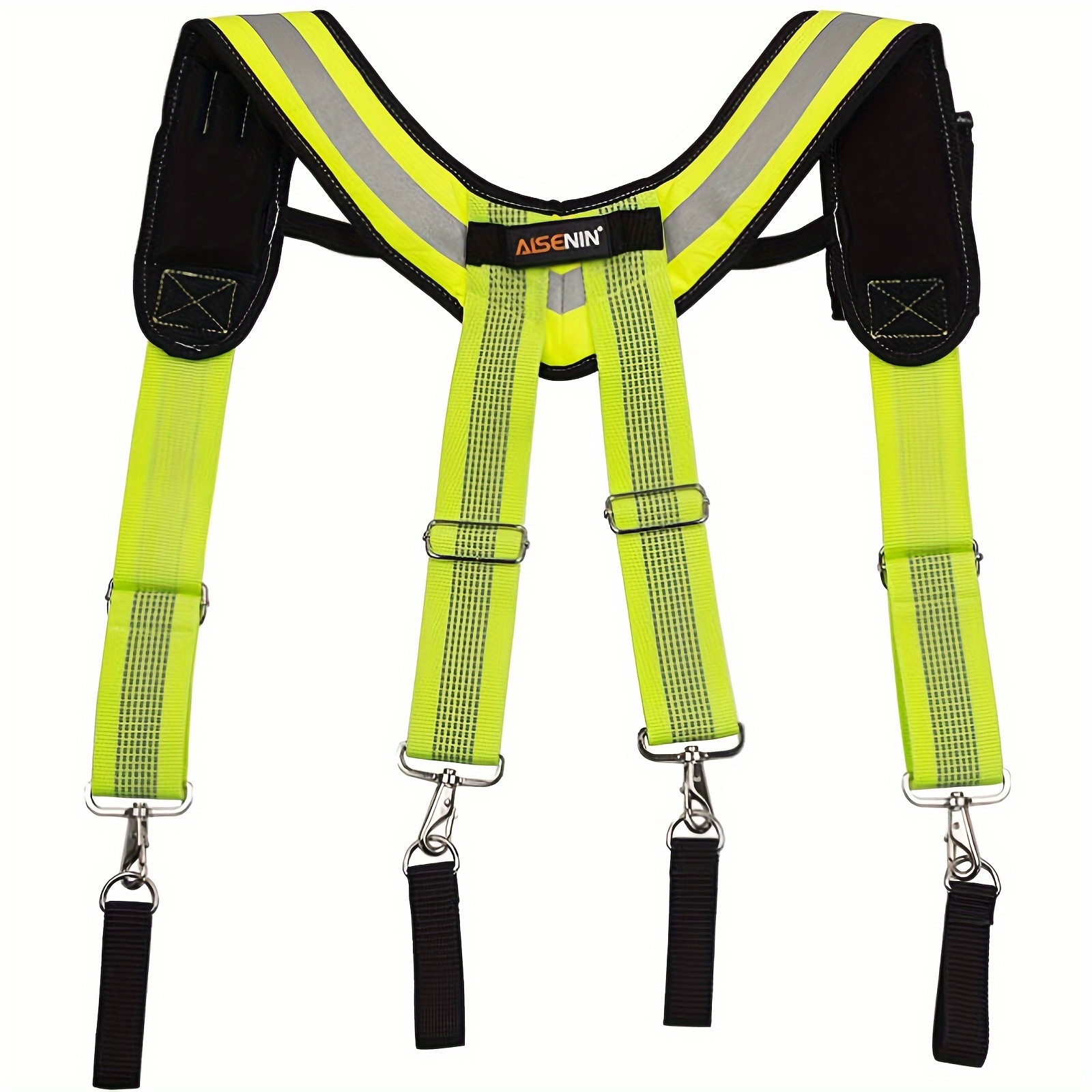 

Carpenter Tool Belt Suspenders For Men, Heavy Duty Tool Belt Suspender Reflective Safety Suspenders With Suspender Loop