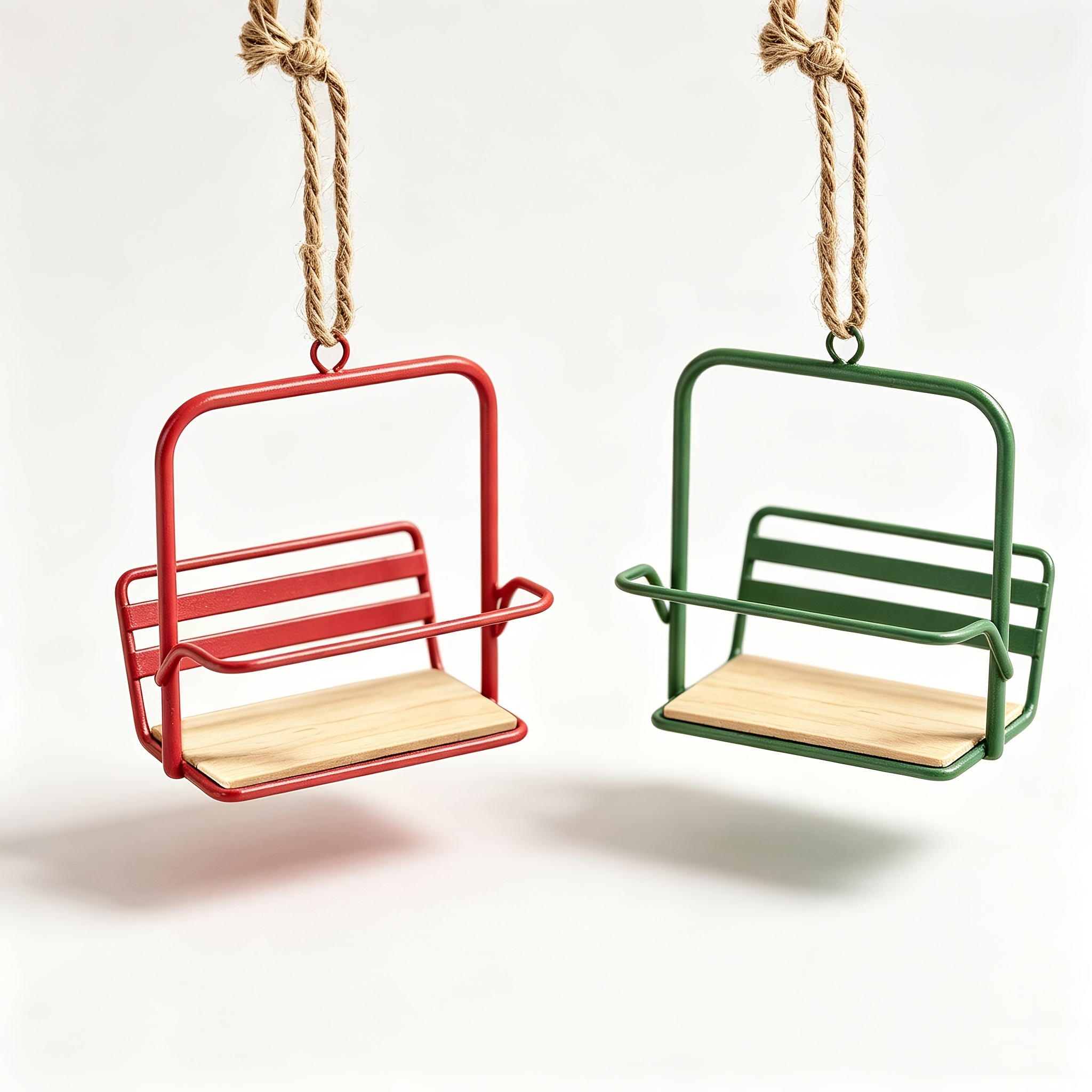 TEMU 2pcs Mini Iron - Dollhouse Decoration - Christmas Tree Decoration - Christmas Decoration - Small Pendants - Seats - Multi Scene - Photography