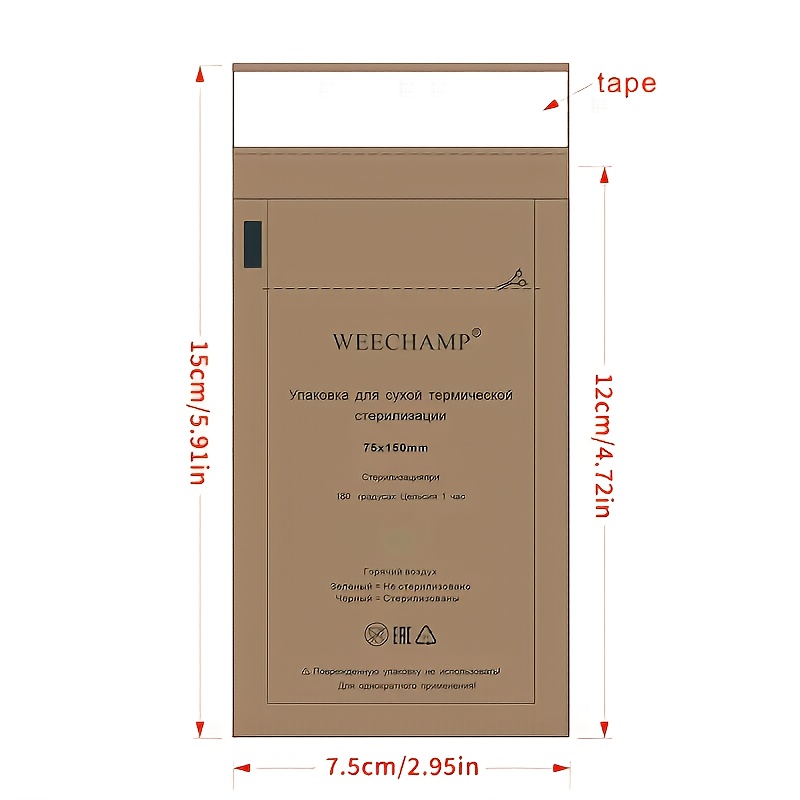 TEMU 50pcs Disposable Self-sealing Storage Bags Made Of Paper - Heat-resistant Sanitary Bags Suitable For Cosmetics, Nail Tools, And Masks. High Quality, No Electricity Required, Convenient Design