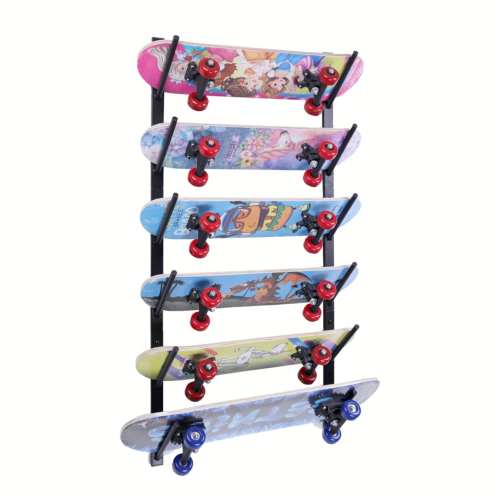 Skateboard Wall Mount, Skateboard Wall Display Hanger Rack, Snowboard Wall Mount Ski Holder, Deck Wall Longboard Rack Storage