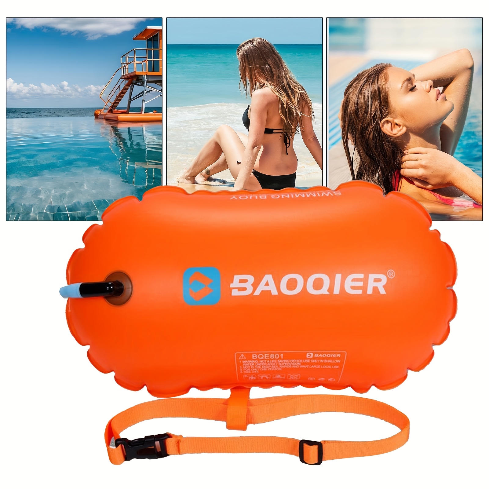   swimwear accessories, outdoor swimming gear set with waist belt and easy-inflate   device - unisex   equipment for   0