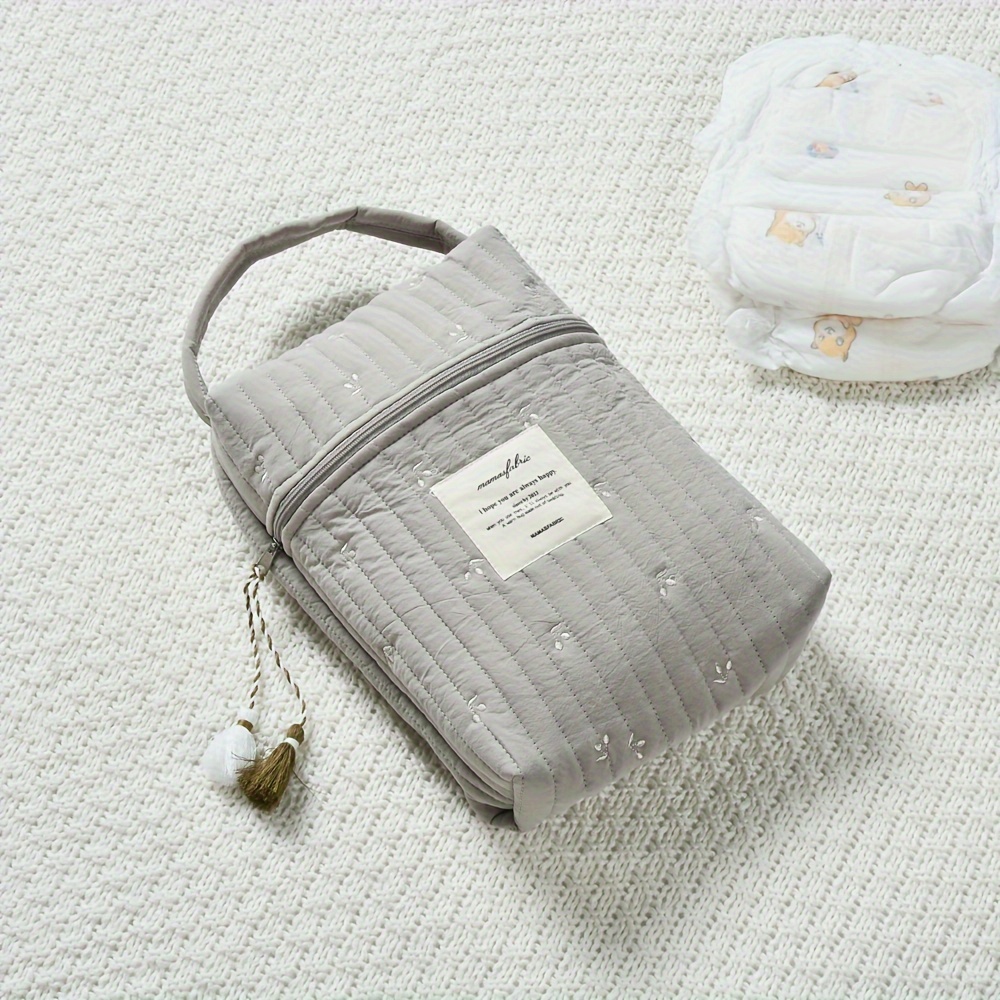 

Diaper Bag, Mommy Bag, Embroidery Diaper Storage Bag, Stroller Hanging Bag, Portable Diaper Storage Bag