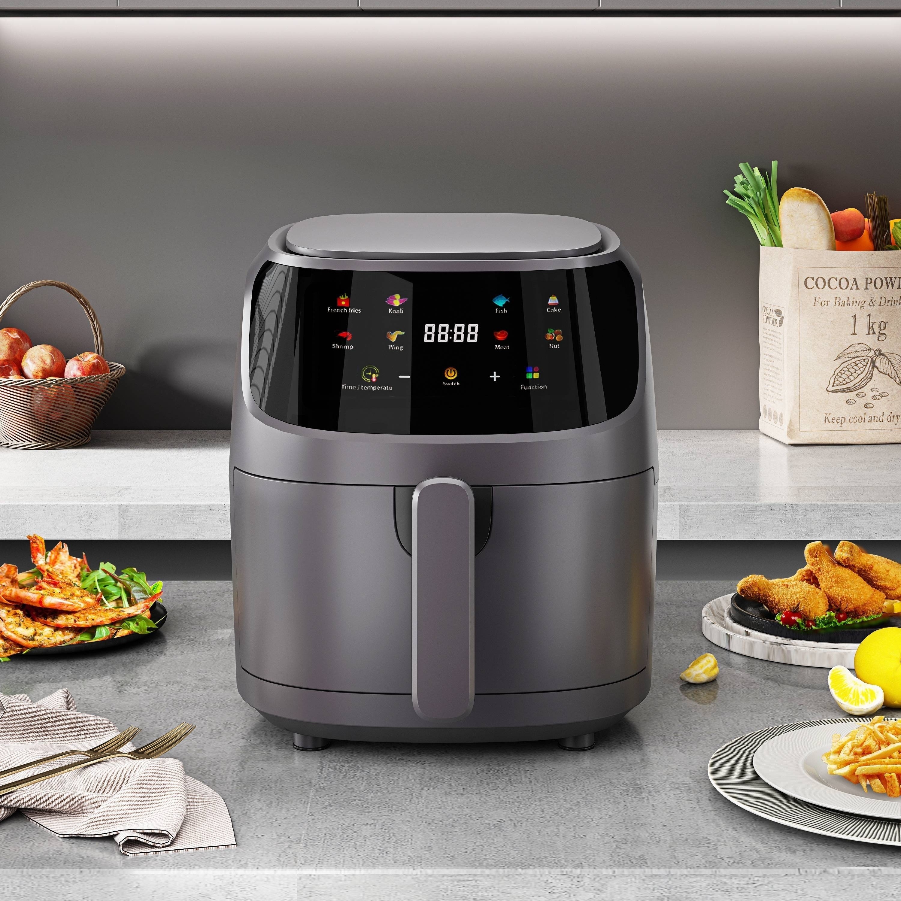 Air Fryer 5 Fryer Oven With 8 Programs Large Capacity Fryer Home Electronic Multifunc