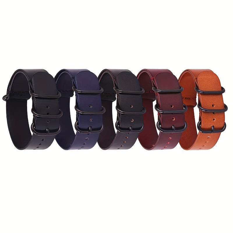 16mm 18mm 20mm 22 leather watch strap band - Temu display picture 1