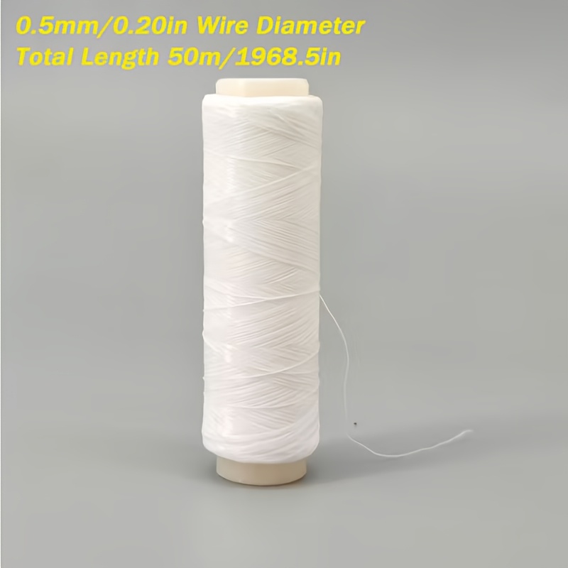 TEMU 1pc Fishing Bait Elastic Thread Invisible Fishing Bait String Fishing Line, Length 164/328/ 656 Feet Per Spool Required Bait Keeper Stretchy Clear String For Salmon Catfish