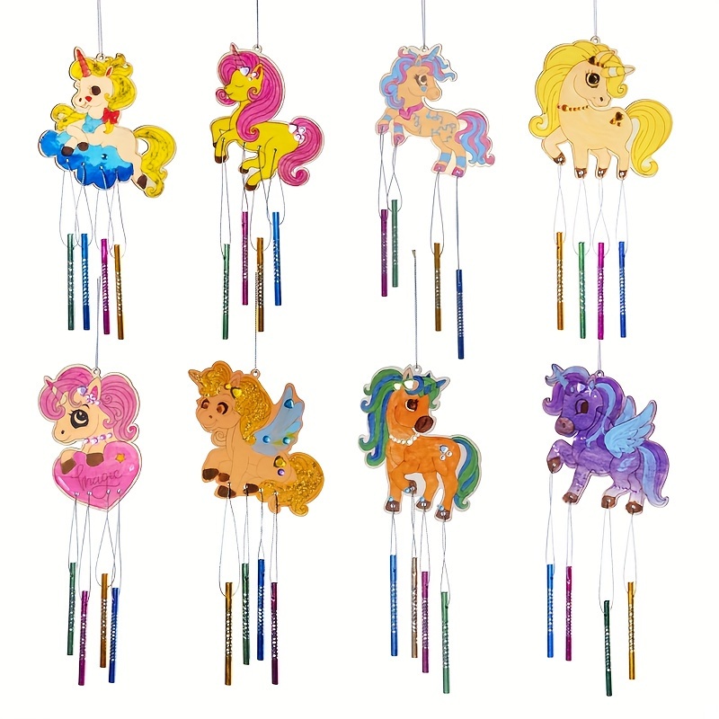

8pcs, New Wooden Creative Cute Wind Chime Animal Decoration Pendant Birthday Party Gift Pendant Wind Chime