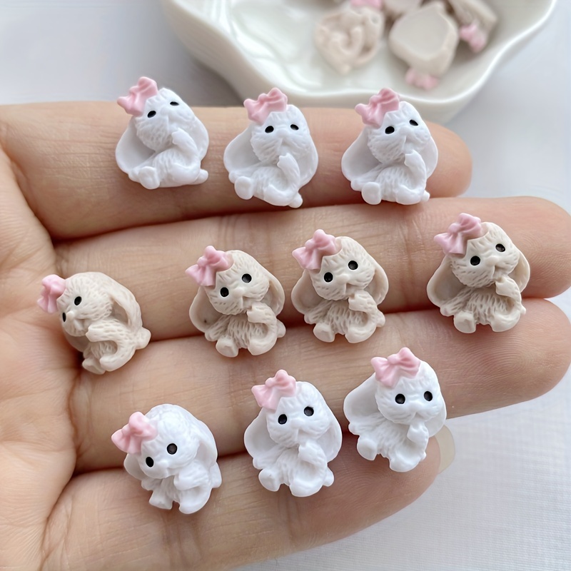 

20pcs 3d Cartoon Nail Art Accessories Cute Puppy - Flat Back Resin Charms For Diy Scrapbooking, Phone Cases, Wedding Decor & Crafts