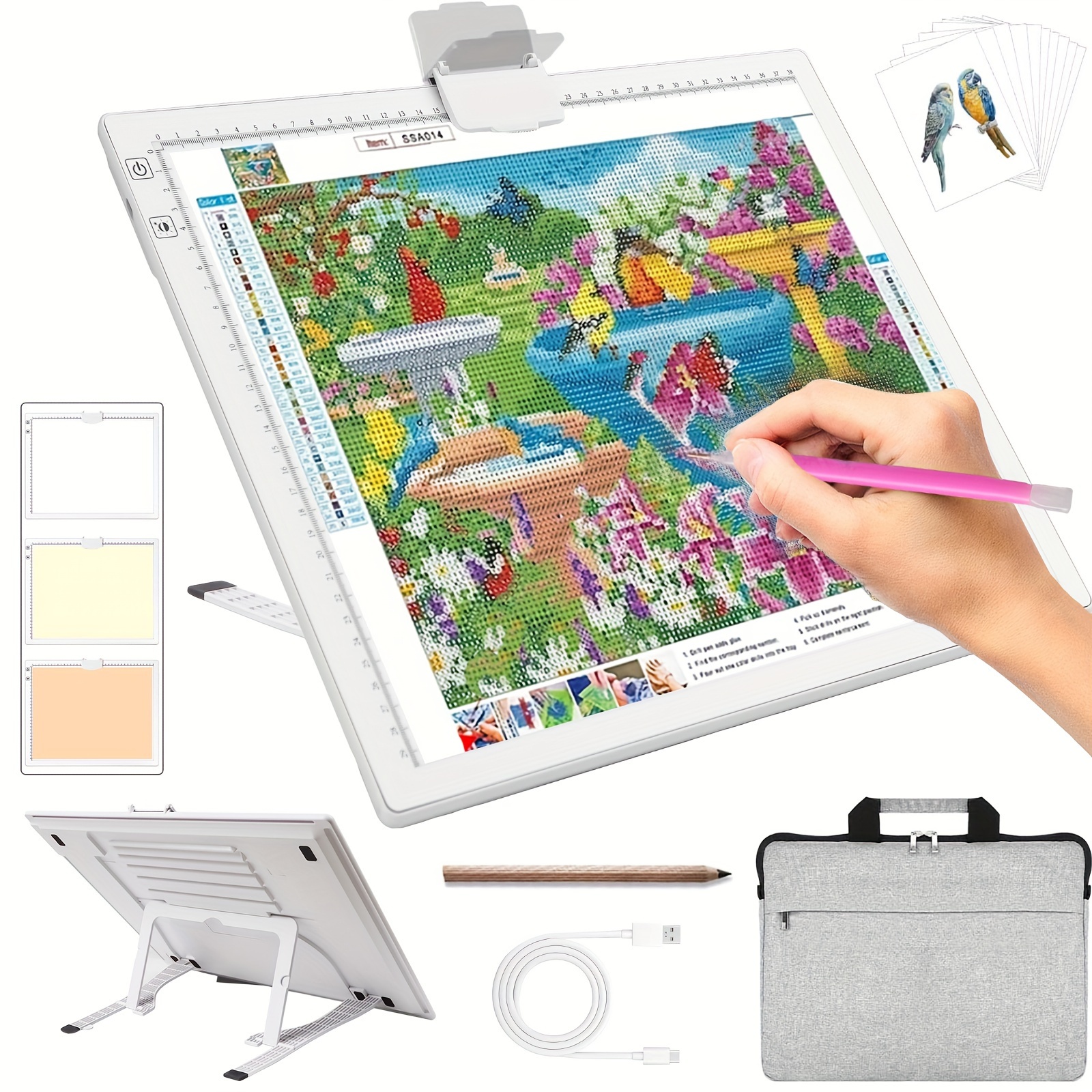 

A3 Pad For Diamond Art Painting Bag, Rechargeable Led Tracing Box, 6- Dimmable Diamond Art , -in Stand For , , Tracing, Sketching